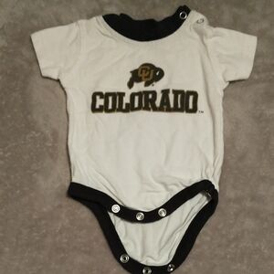 Baby Bodysuit with Black Trim - 0/3 Months